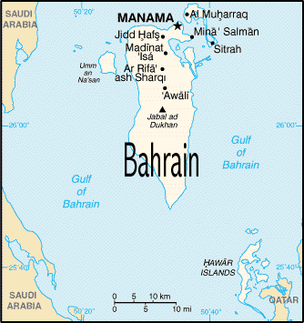 Map of Bahrain